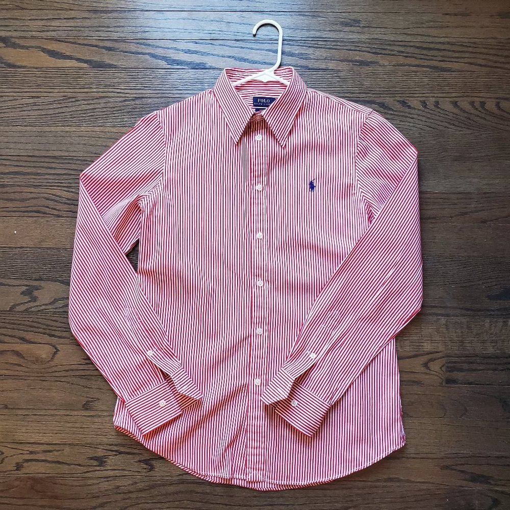Polo Ralph Lauren Red & White Stripe Button Shirt
